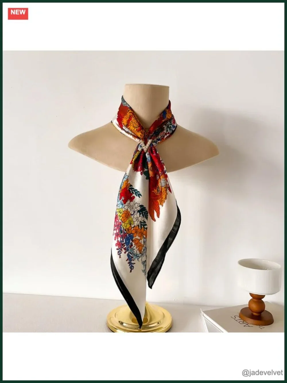 100% Pure Mulberry Silk Square Scarf 27